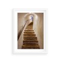 Plakat w ramie 30x40 - Schody Wymiarów - schody, tunel - rama biała