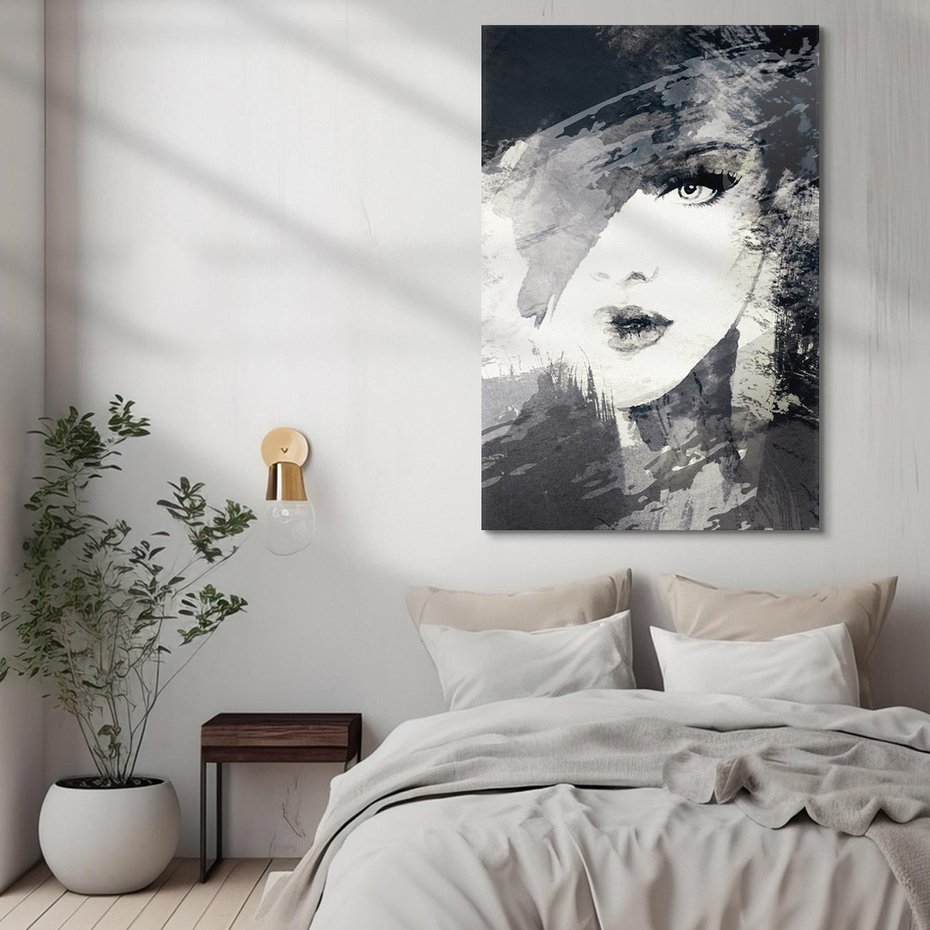 Obraz na płótnie 50x70 - Abstrakcyjna wizja kobiety - abstrakcja, kobieta