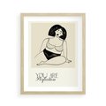 Plakat w ramie 40x50 - Harmonia Kształtów Bez Granic - siła kobiecości, rysunek - rama drewno