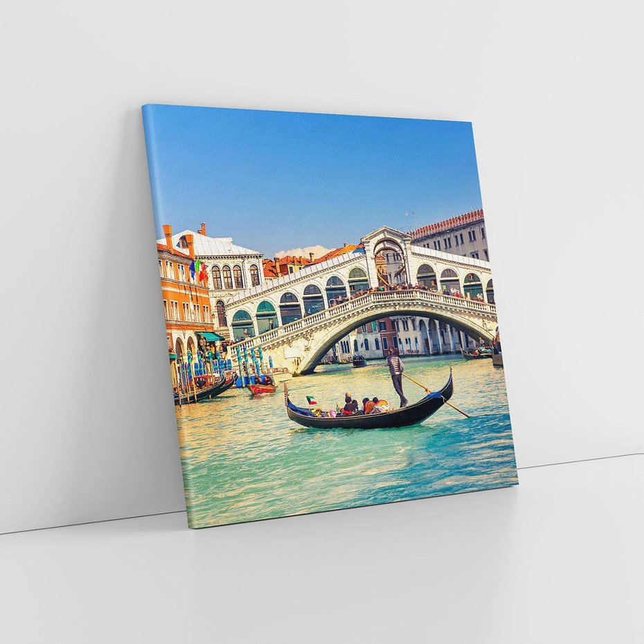 Obraz na płótnie 70x70 - Romantyczna przejażdżka gondolą w Wenecji - Wenecja, gondola