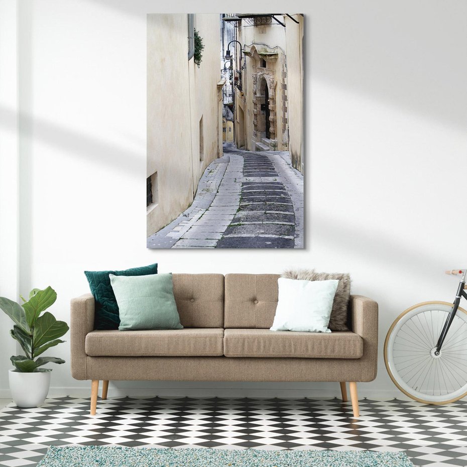 Obraz na płótnie 70x100 - Uroki Włoskiej Uliczki - włoska, uliczka