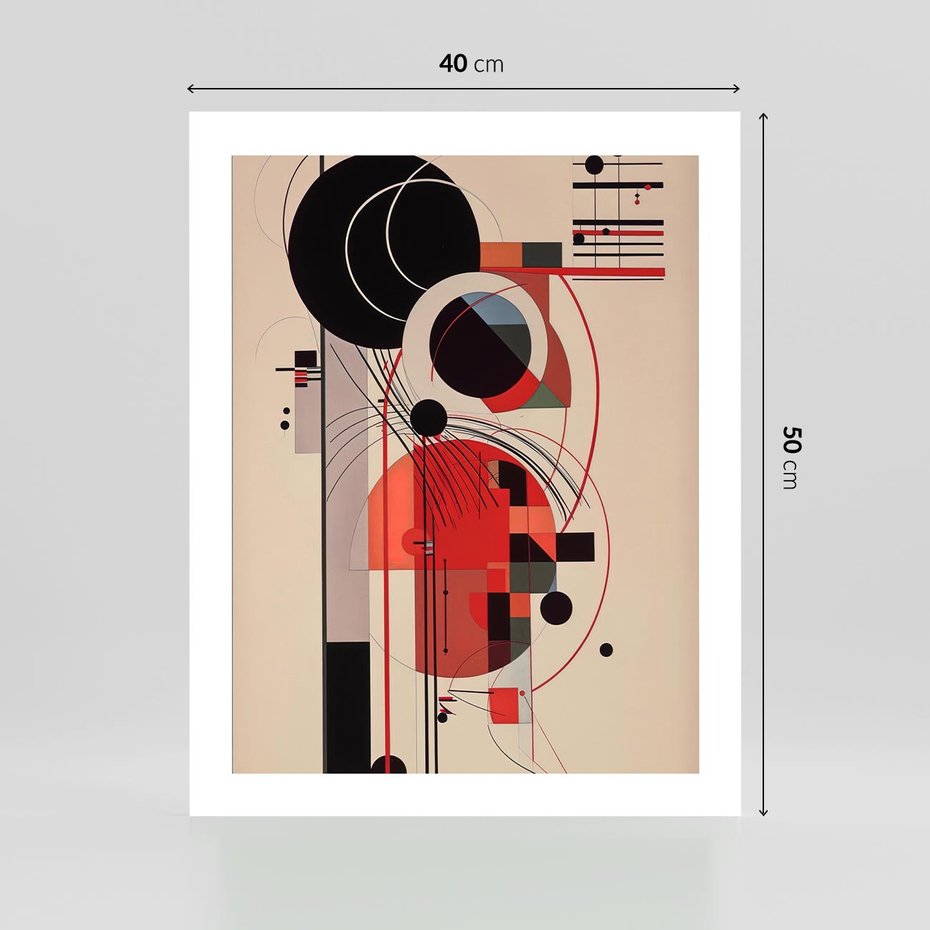 Plakat bez ramy 40x50 - Rozbijające Granice Dźwięku - modernistyczny obraz, styl bauhaus