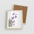 Plakat w ramie 40x50 - Delikatny Urok - lawenda, kwiaty - rama drewno
