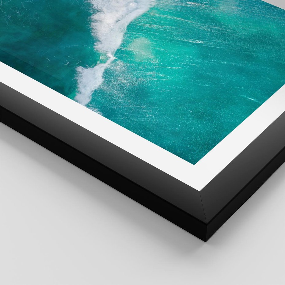 Plakat w ramie 30x40 - Siła i Spokój - morze, ocean - rama czarna