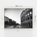 Obraz w ramie 100x70 - Echa Historii - czarno biała fotografia, koloseum - rama drewno