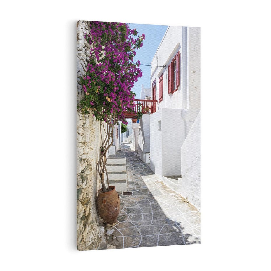 Obraz na płótnie 50x70 - Perspektywiczna Uliczka: Miejski Labirynt - uliczka, perspektywa