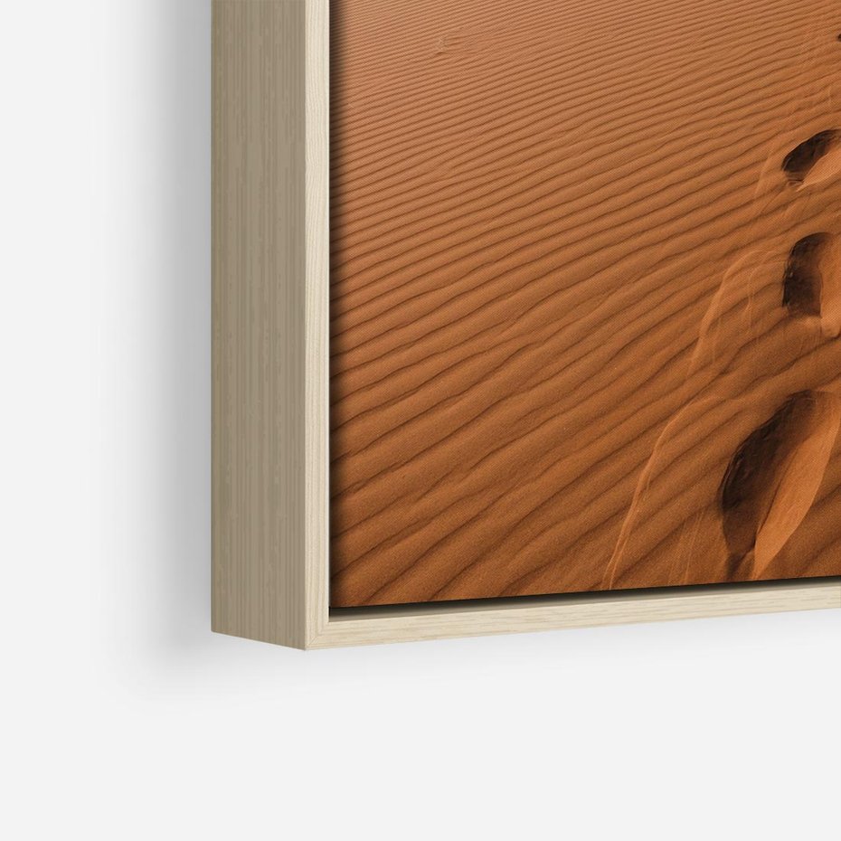 Obraz w ramie 50x50 - Piasek pustyni w ogniu - pustynia, piasek - rama drewno