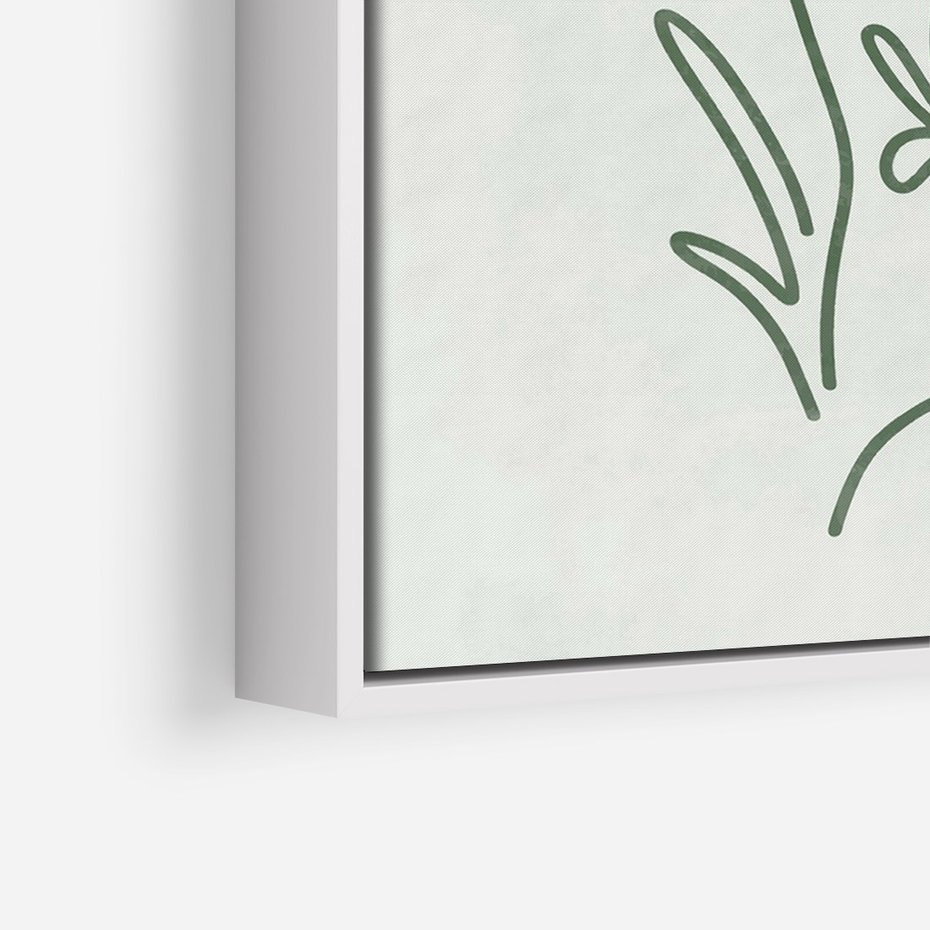 Obraz w ramie 70x100 - Odbicia Zielonego Raju - zielony odcień, abstrakcja - rama biała