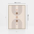Obraz w ramie 50x70 - Zgeometryzowane Wizje - boho plakat, minimalizm - rama drewno
