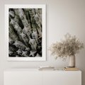 Plakat bez ramy 30x40 - Lasowa siła w drewnie - las, siekiera