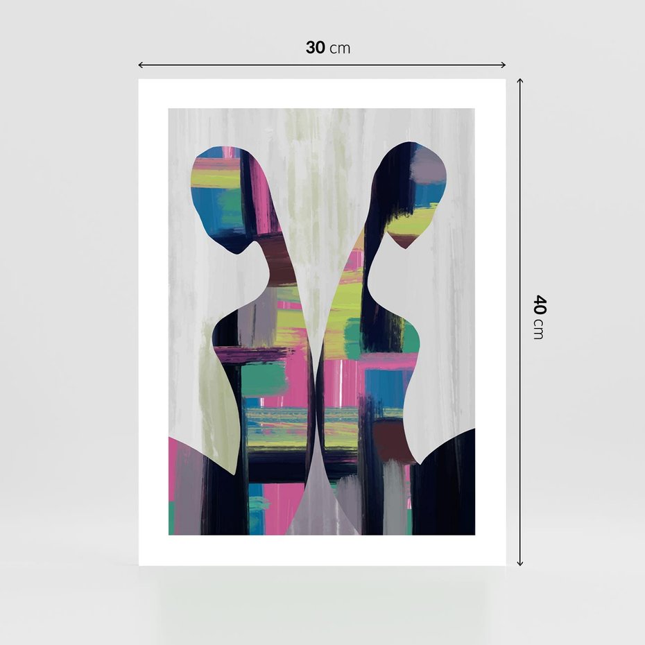 Plakat bez ramy 30x40 - Nowa Era - abstrakcyjny plakat, nowoczesna sztuka