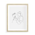 Plakat w ramie 50x70 - Bezgraniczne Tańce - para zakochanych, kobieta i mężczyzna - rama drewno