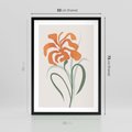 Plakat w ramie 50x70 - Kwiatowe Harmonie - kwiat, sztuka nowoczesna - rama czarna