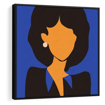 Obraz w ramie 50x50 - Modernistyczne Wibracje - sztuka nowoczesna, plakat - rama czarna