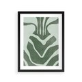 Plakat w ramie 30x40 - Zieleń Odpoczynku - zielony plakat, nieregularne splątane linie - rama czarna