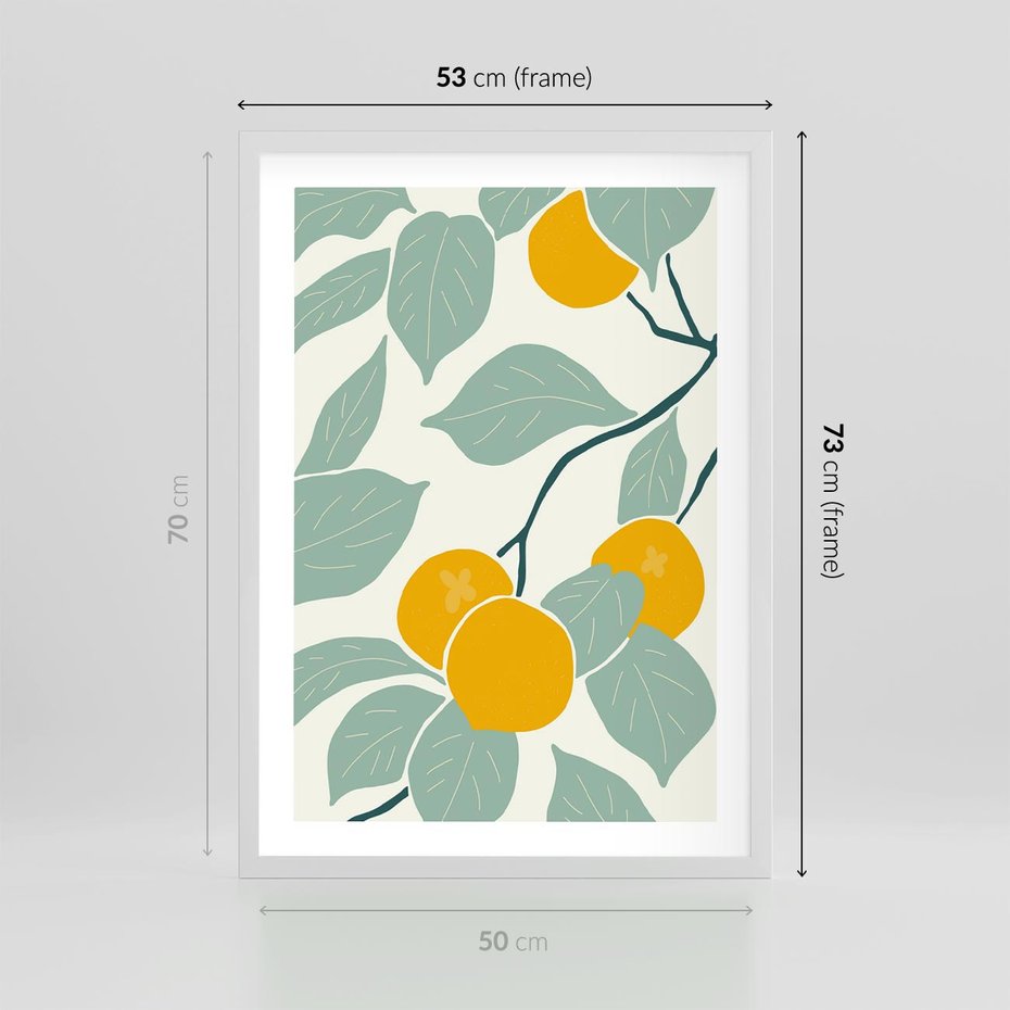 Plakat w ramie 50x70 - Wewnętrzna Melodia - plakat, nowoczesna sztuka - rama biała