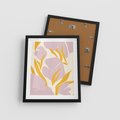 Plakat w ramie 40x50 - Migocące Wibracje - abstrakcyjne kwiaty, pastelowe kolory - rama czarna