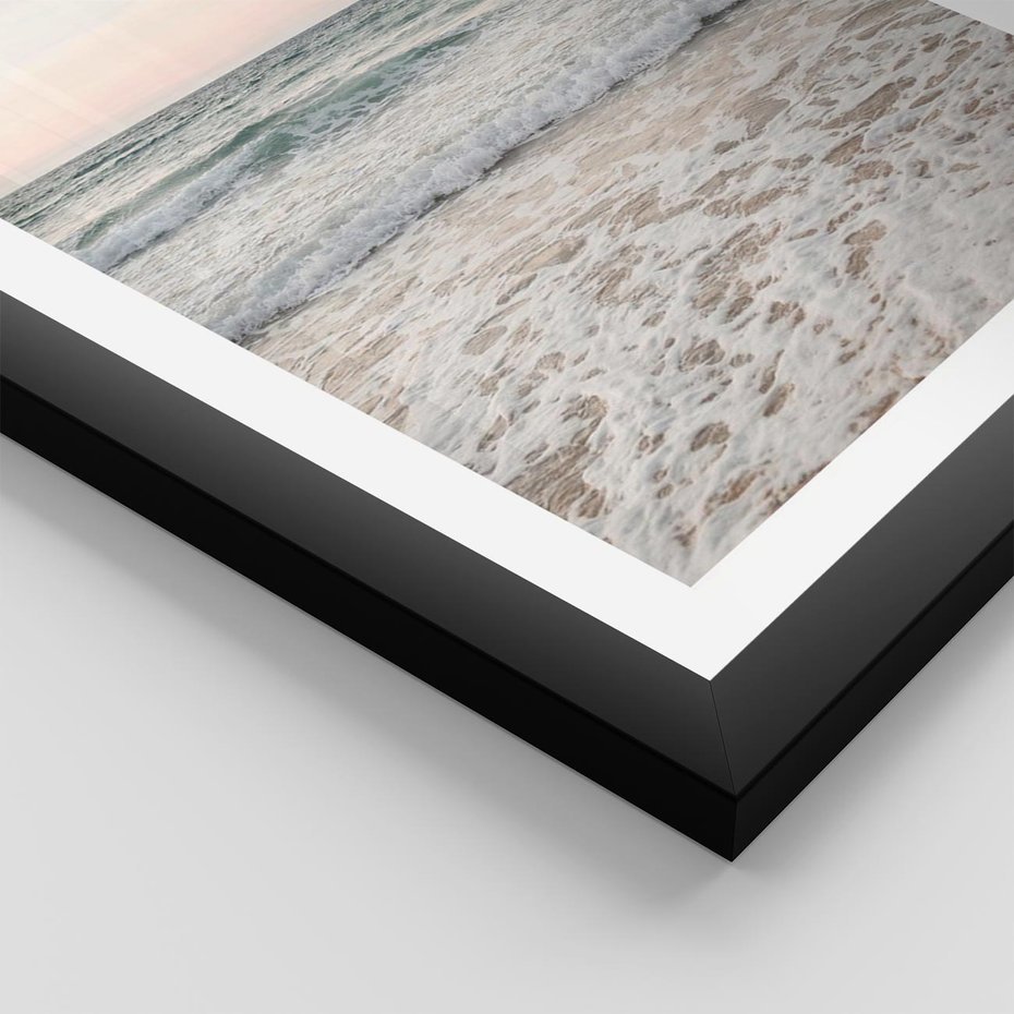 Plakat w ramie 50x70 - Krajobraz Morza i Fal - morze, fale - rama czarna