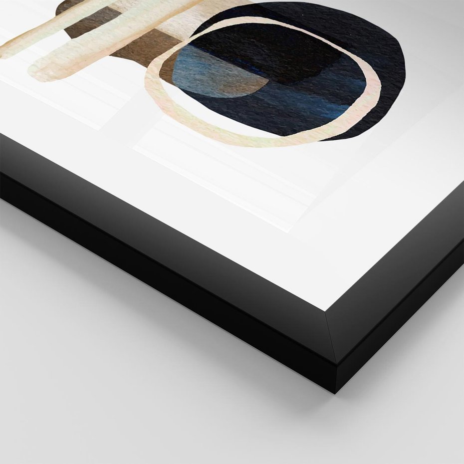 Plakat w ramie 50x70 - Wibracje Natury - abstrakcja, akwarelowe plamy - rama czarna