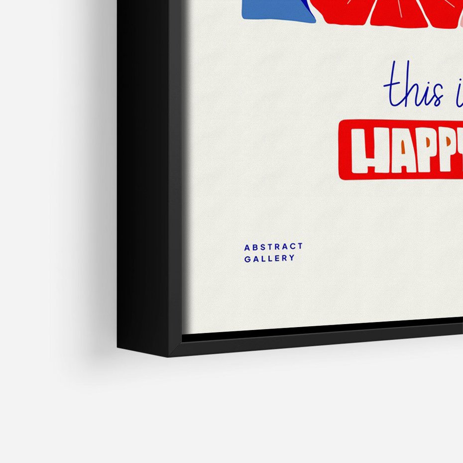 Obraz w ramie 70x100 - Abstrakcyjna Afirmacja - sztuka nowoczesna, abstrakcyjny styl - rama czarna