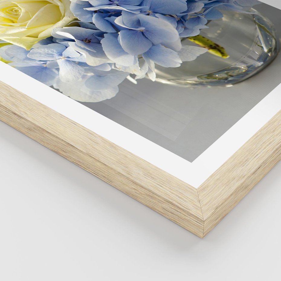 Plakat w ramie 30x40 - Różany Bukiet - bukiet, kwiaty - rama drewno