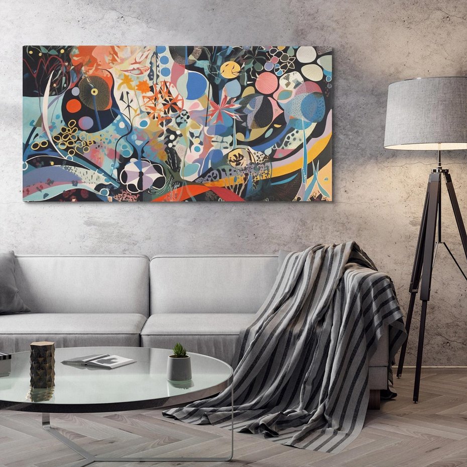 Obraz na płótnie 100x50 - Kolory Pasteli - abstrakcja, olej na płótnie