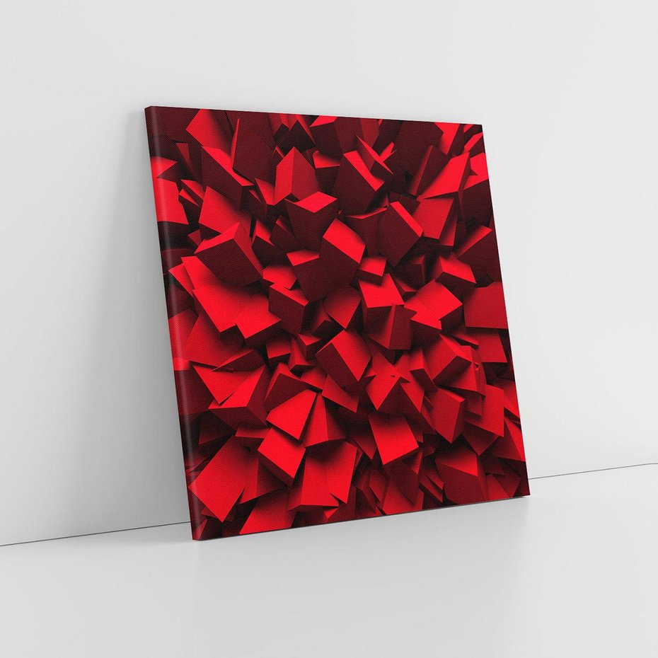 Obraz na płótnie 80x80 - Geometryczny 3D - abstrakcyjna kompozycja - geometryczny, 3D