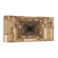 Obraz na płótnie 140x70 - Abstrakcyjny 3D tunel: Podróż w głębię - 3D, tunel