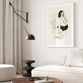 Plakat w ramie 50x70 - Moc to Ona - rysunek, sztuka nowoczesna - rama biała