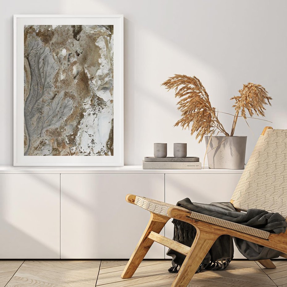 Plakat bez ramy 50x70 - Spokój w Beżu - zdjęcie, naturalna tekstura