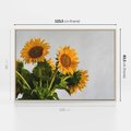 Obraz w ramie 120x80 - Słoneczna Radość - fotografia, żółte słoneczniki - rama drewno