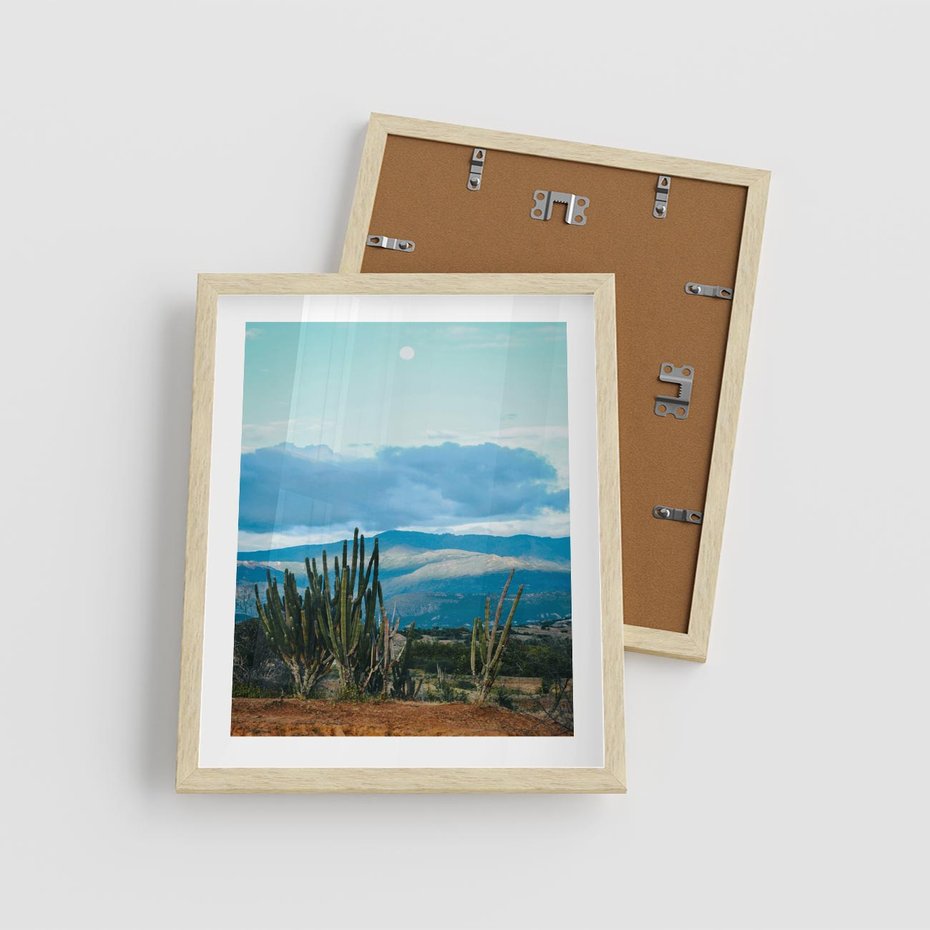 Plakat w ramie 40x50 - Malowniczy Pejzaż - pustynia, pejzaż - rama drewno