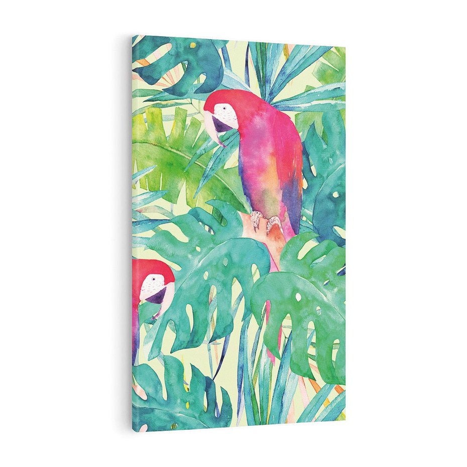 Obraz na płótnie 70x100 - Egzotyczna Przygoda - tropikalne, liście