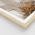 Plakat w ramie 50x70 - Natura i Elegancja: Obraz Boho - trawy, boho - rama drewno
