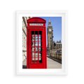 Plakat w ramie 40x50 - Ikoniczna budka telefoniczna w Londynie - budka, telefoniczna - rama biała