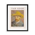 Plakat w ramie 40x50 - Autoportret van Gogha - van gogh, autoportret - rama czarna