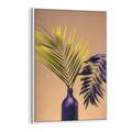 Obraz w ramie 80x120 - Delikatne Piękno - palma, pastele - rama biała