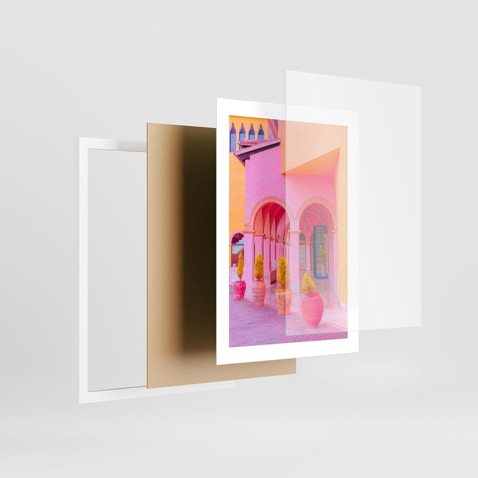 Plakat w ramie 30x40 - Marokańskie pastele - marokański, pastele - rama biała