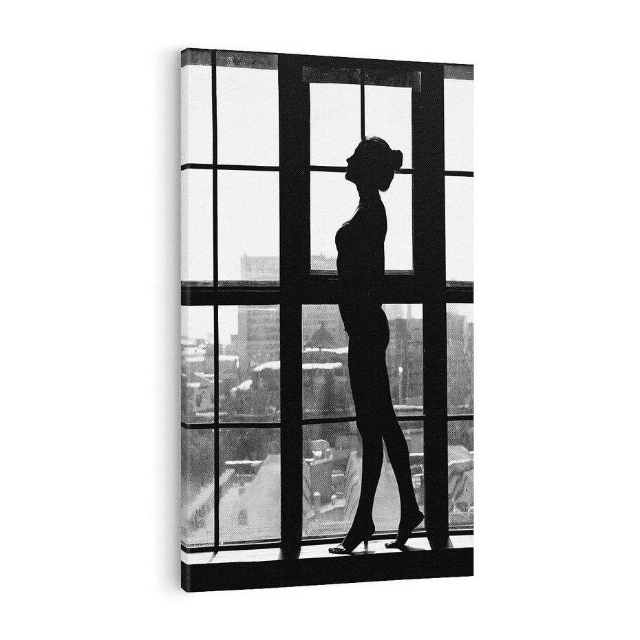 Obraz na płótnie 80x120 - Piękno Kobiecej Formy - retro zdjęcie, czarno białe