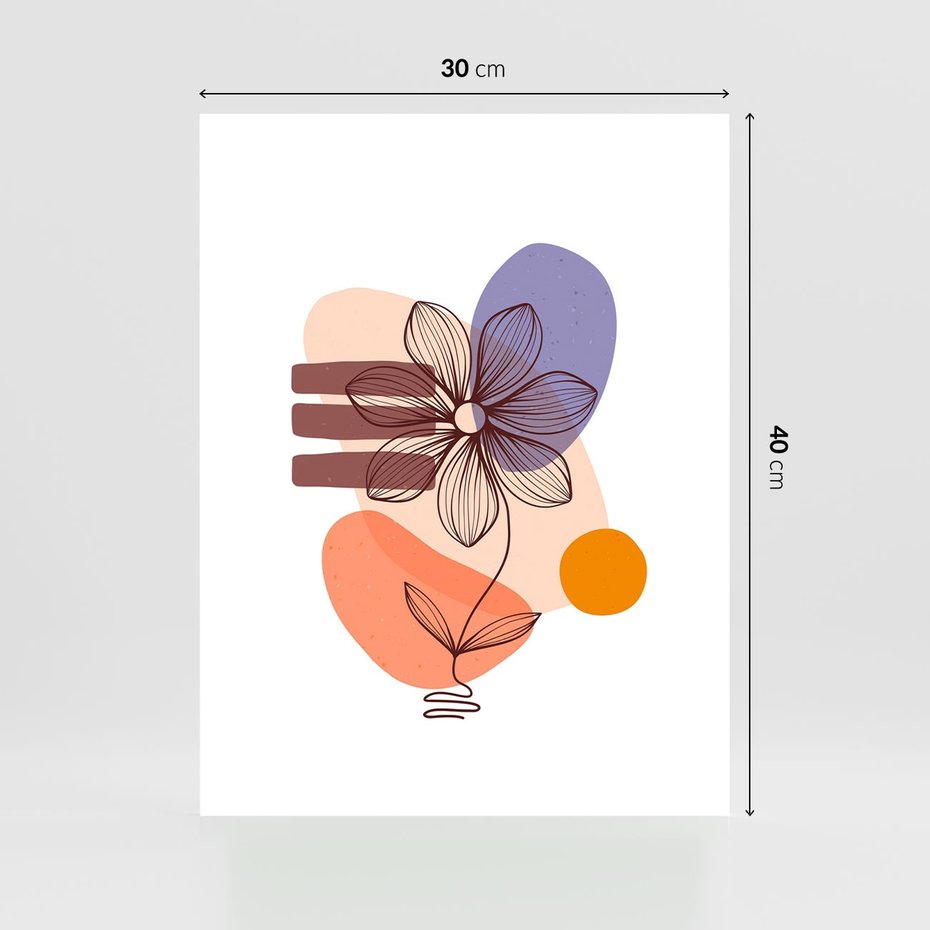 Plakat bez ramy 30x40 - Migocące Odbicia Kwiatów - abstrakcyjna sztuka, plamy