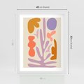 Plakat w ramie 40x50 - Przenikająca Harmonia - abstrakcyjny obraz, pastelowe kolory - rama biała