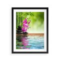 Plakat w ramie 40x50 - Oaza Storczyka i Wody - spa, storczyk - rama czarna