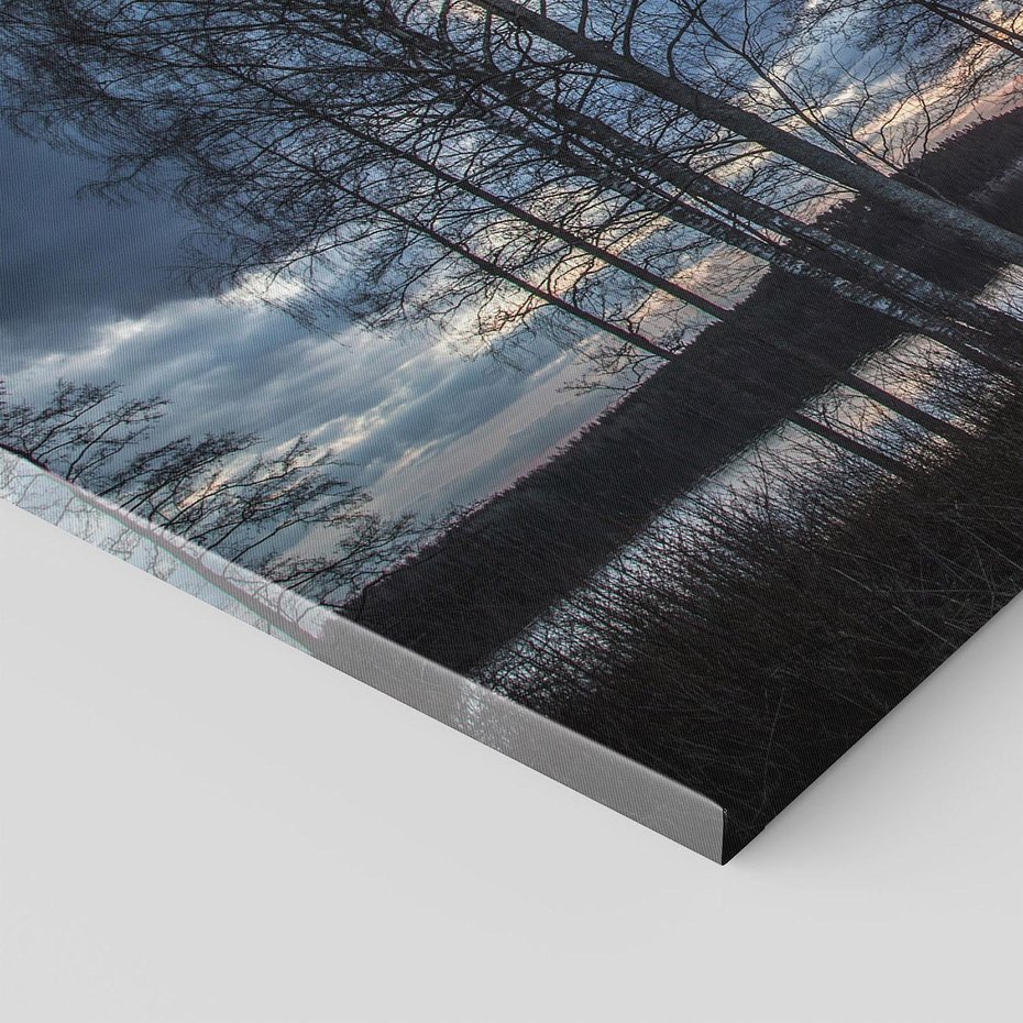 Obraz na płótnie 120x80 - Zachód słońca nad jeziorem - zachód, słońca