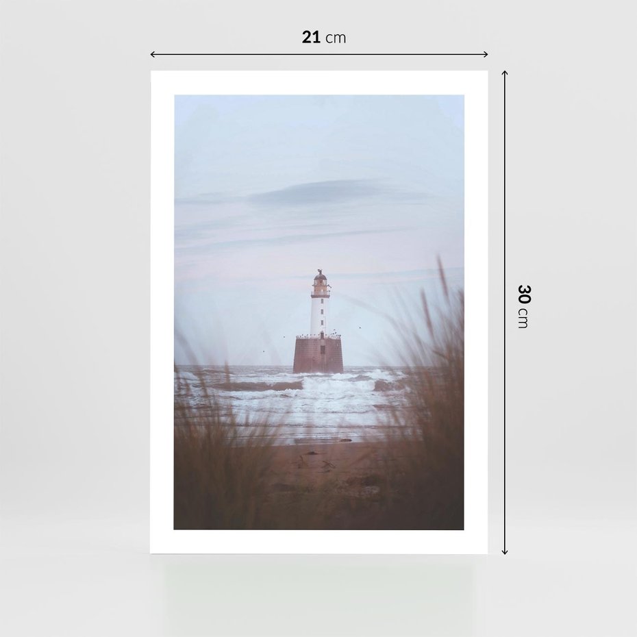 Plakat bez ramy 21x30 - Magiczna Aura - latarnia, mgła