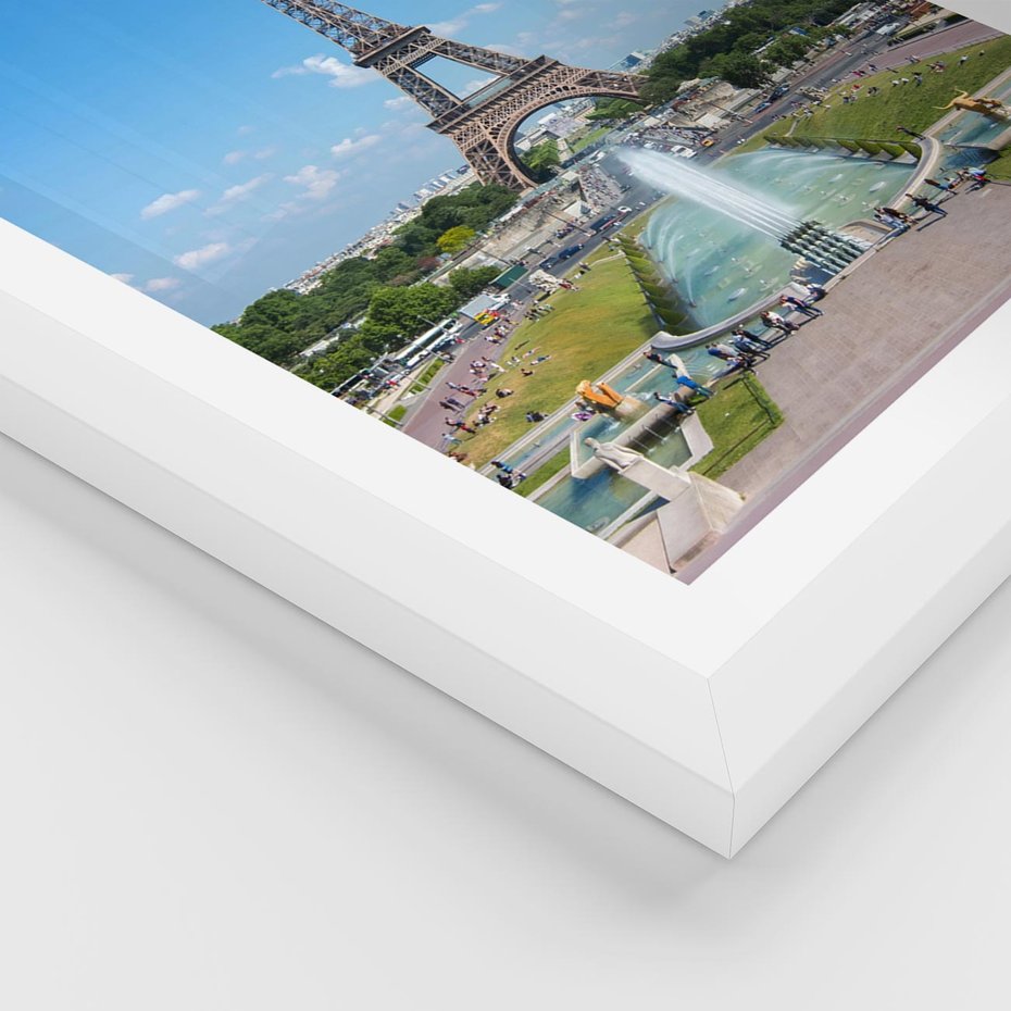 Plakat w ramie 30x40 - Wieża Eiffla - Eiffla, Paryż - rama biała