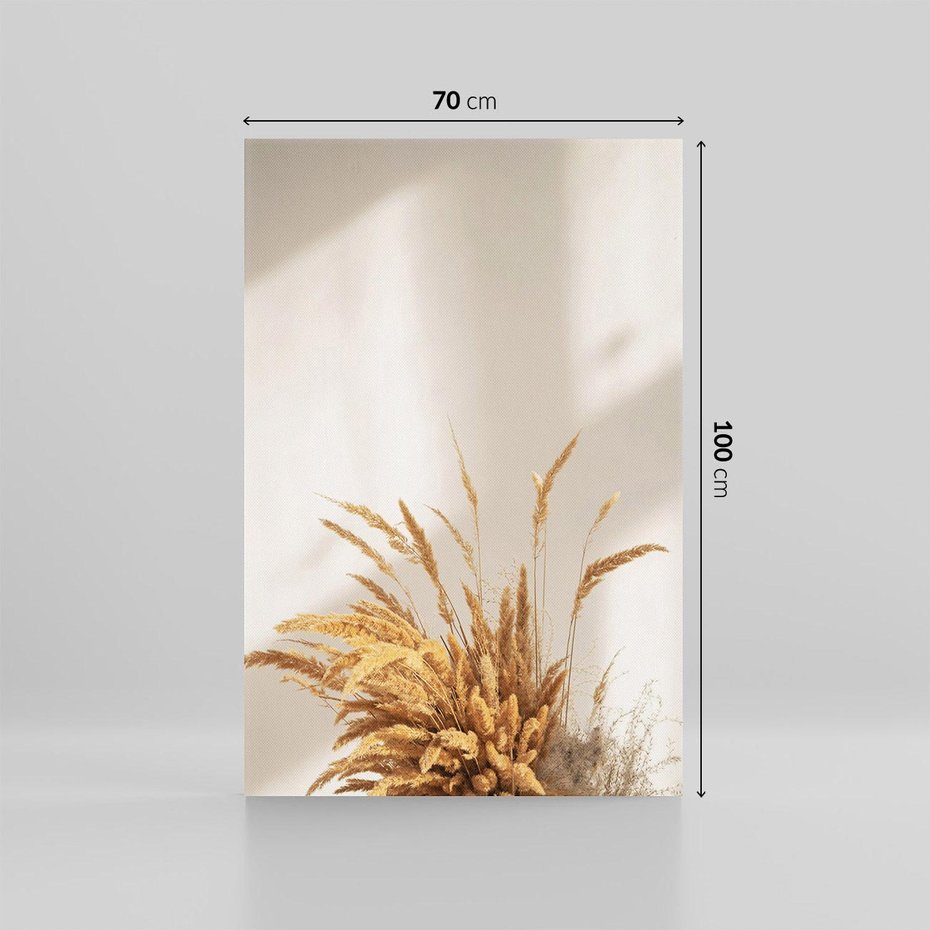 Obraz na płótnie 70x100 - mpresyjne układy traw - boho, trawy