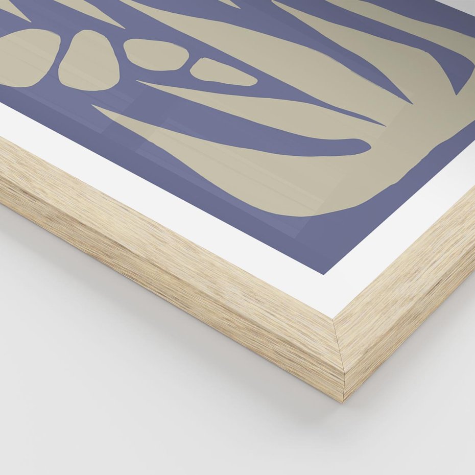 Plakat w ramie 50x70 - Kształty Niewidzialnych Granic - abstrakcyjna sztuka, skandynawski styl - rama drewno