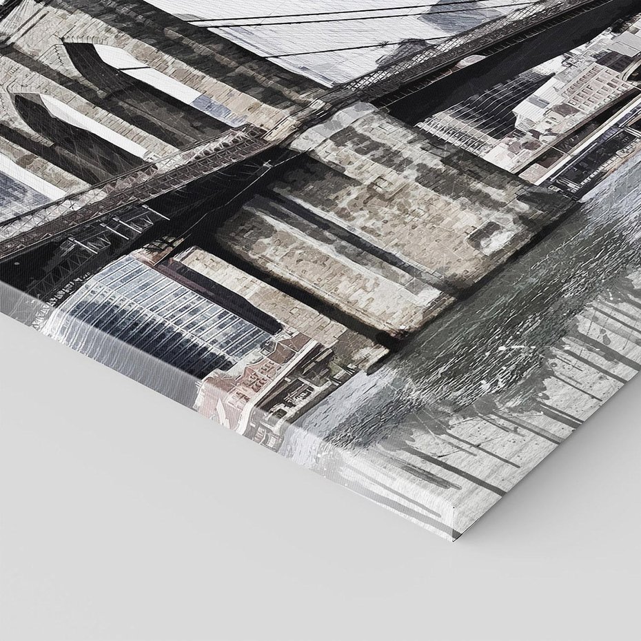 Obraz na płótnie 80x80 - Sztuka mostu w Nowym Jorku - sztuka, most