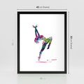 Plakat w ramie 40x50 - Taniec w akwareli - taniec, akwarela - rama czarna