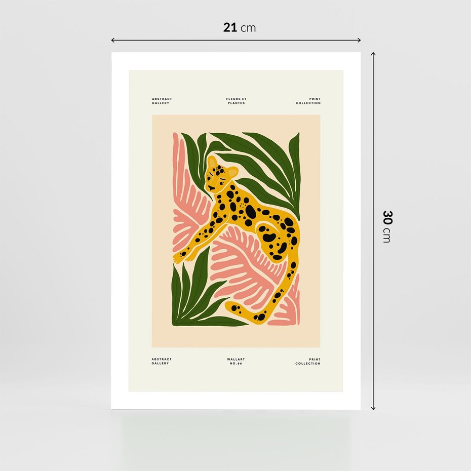 Plakat bez ramy 21x30 - Rozkwitające Odbicia - nowoczesny plakat, gepard